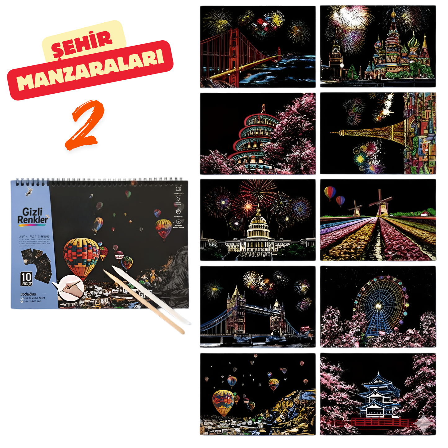 🏷️ Toptan Satış Fırsatı – Gizli Renkler Kazıma Defteri