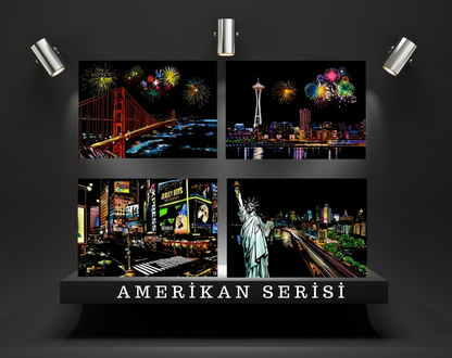 Çocuk ve Yetişkinler İçin Kazımalı Renkli Sanat Kartları