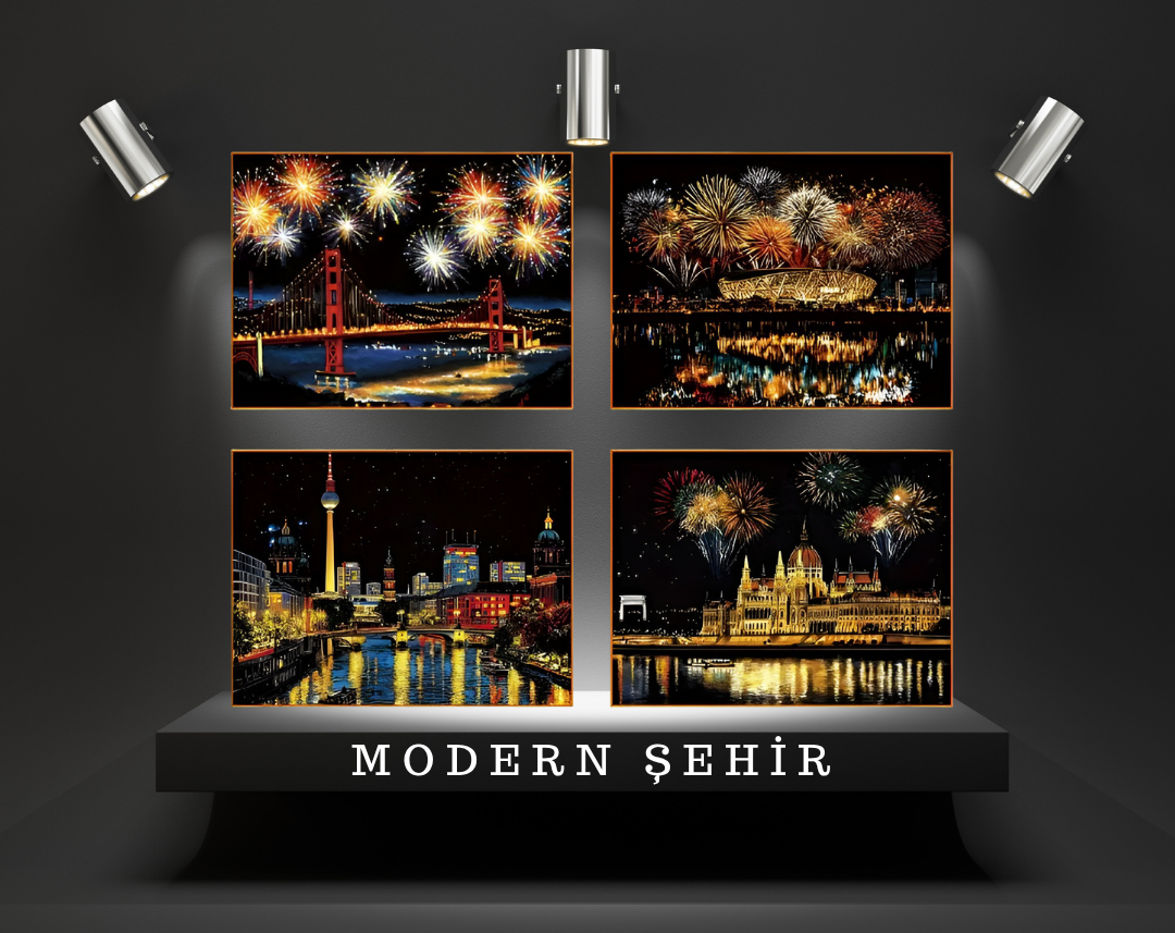 Çocuk ve Yetişkinler İçin Kazımalı Renkli Sanat Kartları