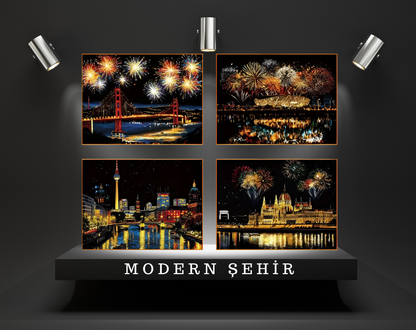 Çocuk ve Yetişkinler İçin Kazımalı Renkli Sanat Kartları