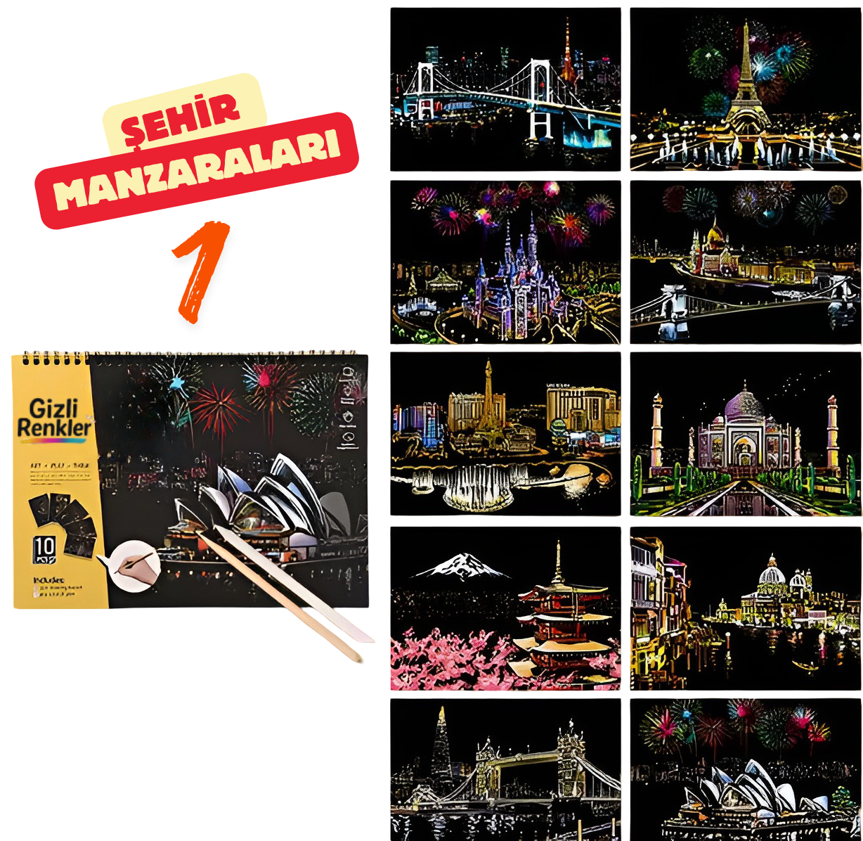 🏷️ Toptan Satış Fırsatı – Gizli Renkler Kazıma Defteri